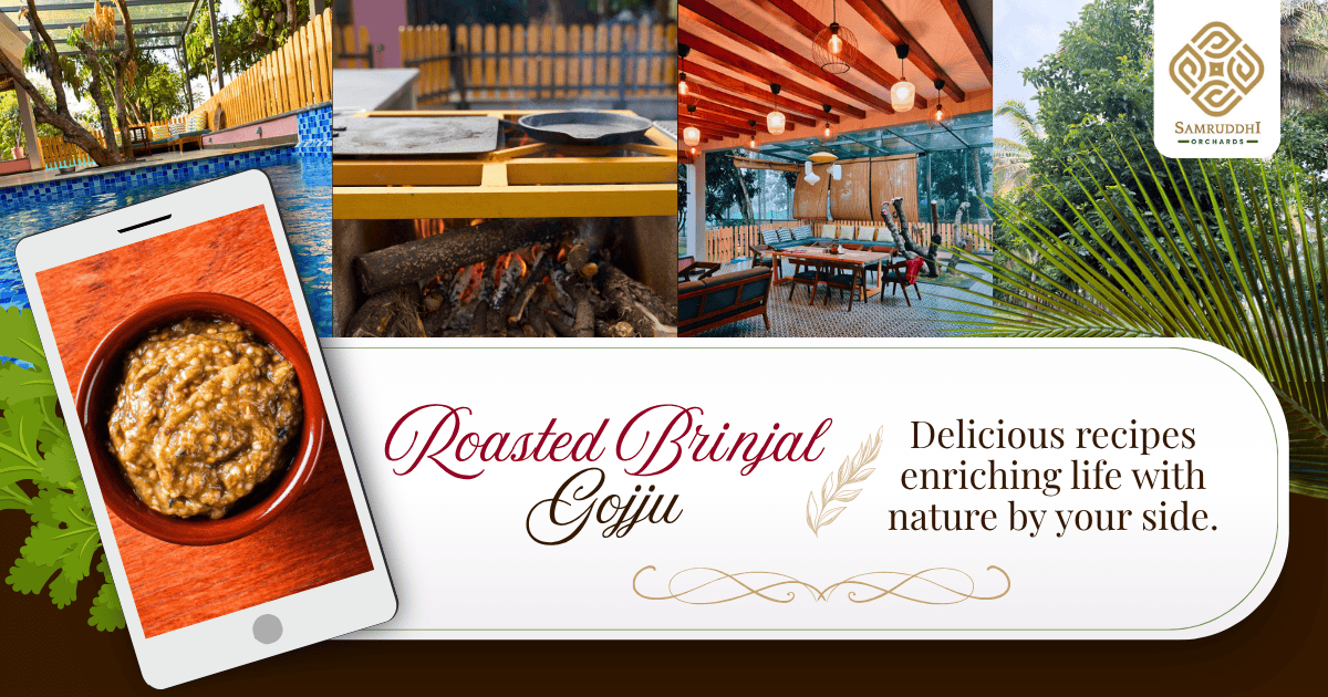 Roasted Brinjal Gojju or Vankaya Pulusu Pacchadi Recipe